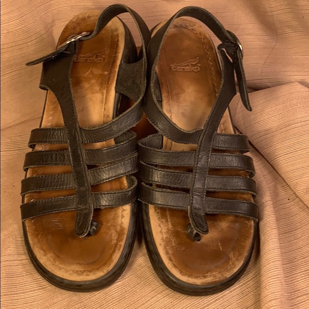 Dansko leather sandals made in Portugal sz39 comfy